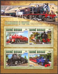 Guinea Bissau 2016 Trains Locomotives Sheet MNH