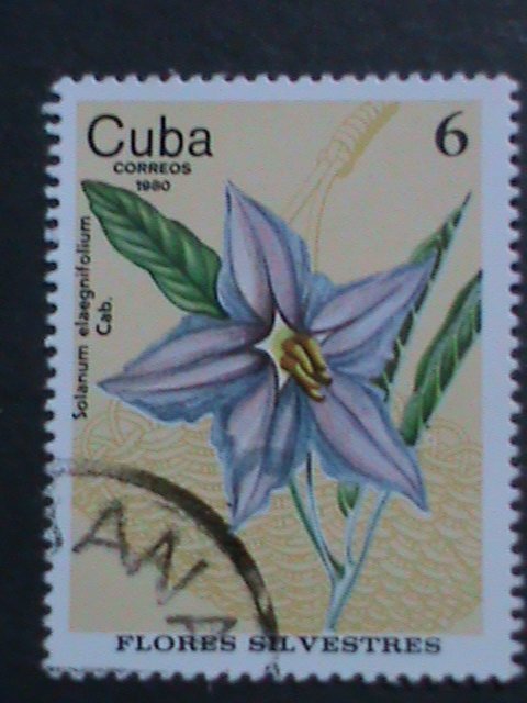 ​CUBA-VERY OLD CUBA-FLOWERS STAMPS USED-VF WE SHIP TO WORLD WIDE WE COMBINED