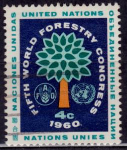 United Nations, 1960, World Forestry Congress, 4c, sc#81, used