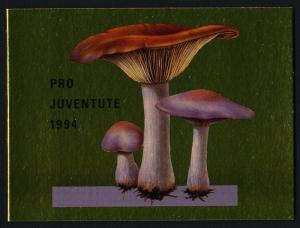 Switzerland B600 Booklet MNH Mushrooms