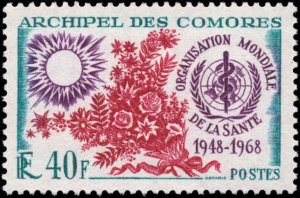 Comoro Islands #73, Complete Set, 1968, Never Hinged