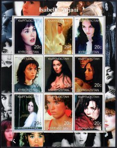 KYRGYZSTAN 2000  ISABELLE ADJANI French Actress Sheetlet (9) MNH