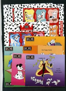 GAMBIA 1997 WALT DISNEY 101 DALMATIANS 3 SHEETS OF 6 & 9 STAMPS & 6 S/S MNH