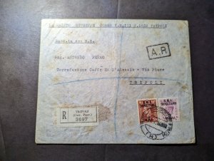 1949 Registered British Occupied Libya BMA Tripolitania Overprint Cover