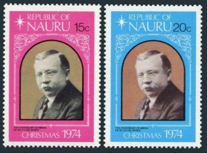 Nauru 118-119,MNH.Michel 115-116. Christmas 1974.Missionary P.A.Delaporte.