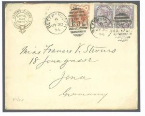 G170a GB WALES Cover 1894 *Bettys-y-coed* ROYAL OAK HOTEL Caernarvon GERMANY