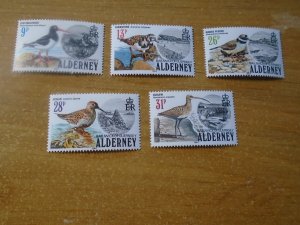 Alderney  #  13-17  MNH   Birds