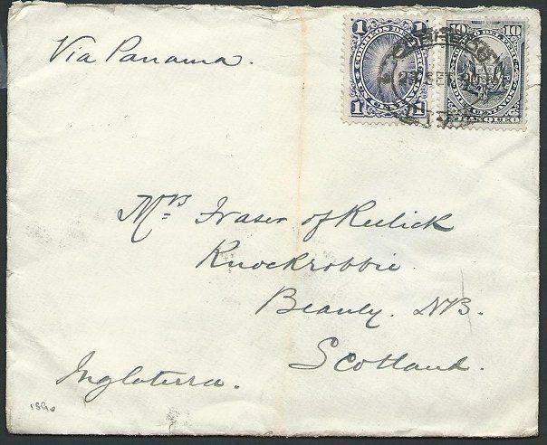 PERU 1890 cover Lima to Scotland...........................................42394