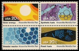 US 2006-2009 2009a Knoxville World's Fair 20c block 4 MNH 1982