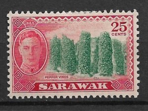 1950 Sarawak 190 25¢ Pepper Vines MHR