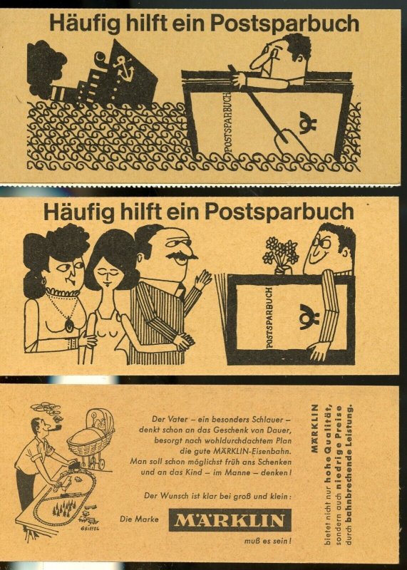 GERMANY BUNDESPOST LOT OF TWO  COMPLETE UNEXPLODED BOOKLETS MINT NEVER HINGED 