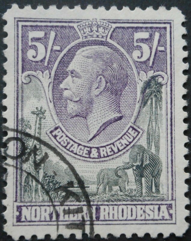 North Rhodesia 1925 GV Five Shillings SG 14 used