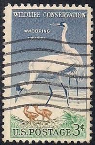 1098 3 cent Wildlife - Whooping Crane VF used