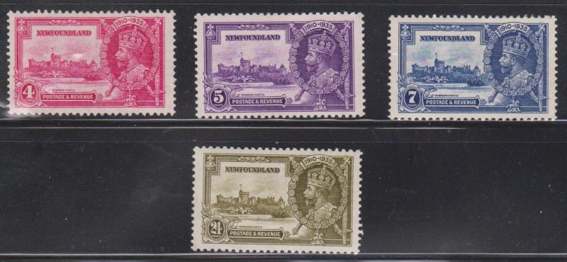 NEWFOUNDLAND Scott # 226-9 MH - KGV Silver Jubilee Set