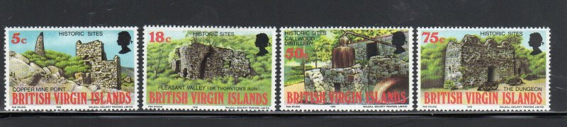 VIRGIN ISLANDS #305-308  1976  HISTORIC SITES        MINT VF NH O.G
