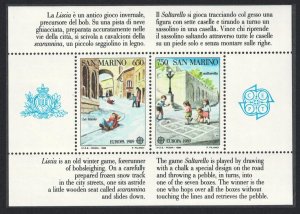 San Marino Europa Children's Games MS 1989 MNH SG#MS1339 MI#Block 12