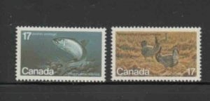 CANADA #853-854 1990 ENDANGERED WILDLIFE MINT VF NH O.G