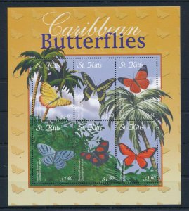 [36225] St. Kitts 2001 Insects butterflies papillons Souvenir sheet MNH