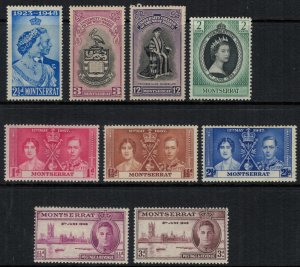 Montserrat #89-91,104-6,12-3,27*  CV $3.25