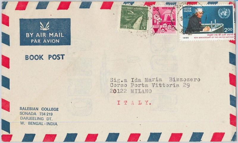 59191  -   INDIA  - POSTAL HISTORY: COVER to ITALY - 1985