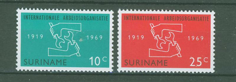 SURINAM/SURINAME 1969 MNH SC.366/67 ILO