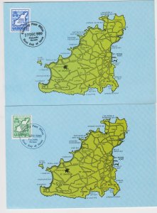 Guernsey  1989 No Value Indicated pair Maxicard