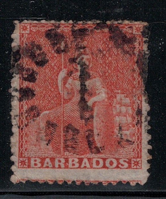 Barbados 1861 18 Used SCV $120.00