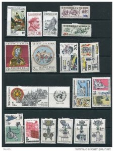 Czechoslovakia  1970 Mi 1916-1980 MH Complete Year  (-2 stmps) CV 50 euro