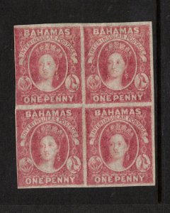 Bahamas #1 (SG #2) Very Fine Mint Full Original Gum Hinged Block