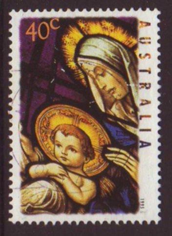 Australia 1995 Sc#1472, SG#1569 40c Madonna and Child USED.