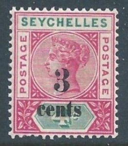 Seychelles #22 NH 4c Queen Victoria Surcharged