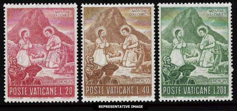 Vatican City Scott 420-422 Mint never hinged.