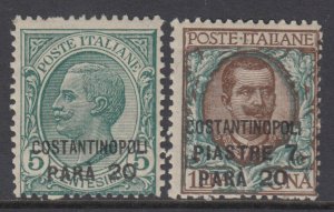 Italy Costantinopoli - Sassone n.41+45 cv 150$ - MNH**