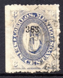 Mexico 1882 Foreign Mail Small Numeral 6¢ Ultra Veracruz VFU MX72