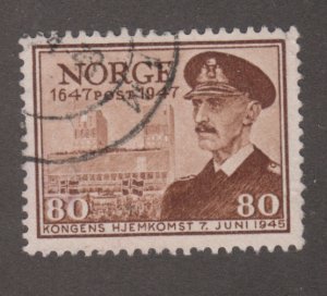 Norway 289 Return of King Haakon 1947