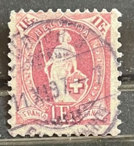 Switzerland #87c Used- SCV=$32.50