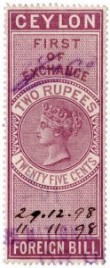 (I.B) Ceylon Revenue : Foreign Bill 2R 25c (First)