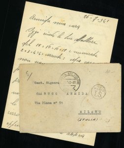 Italy Military Post N.88 Cover to Milan #J47 Postage Due 50c Europe 1941 WWII