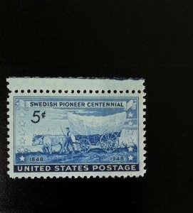 1948 5c Swedish Pioneer Centennial, 100th Anniversary Scott 958 Mint F/VF NH