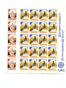 Liechtenstein 1983   Europa sheet VF NH  - Lakeshore Philatelics