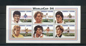 Sierra Leone  #1731 (1994 World Cup sheet) VFMNH CV $8.50