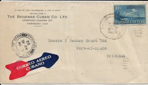 Camguey, Cuba to Port-of-Spain, Trinidad 1932 Airmail (48931)