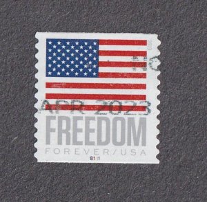 Used PNC1 63c Forever Freedom Flag (2023 -) Spaces B111 US 5789 F-VF