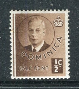 DOMINICA; 1951 early GVI Pictorial issue Mint hinged shade of 1/2c. value
