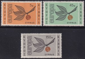Cyprus 1965 Sc 262-4 set MH*