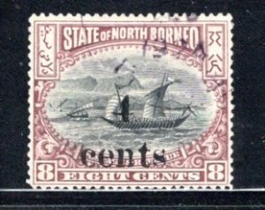 North Borneo  #136 VF Postally Used,  CV $15.00  ....   4450037