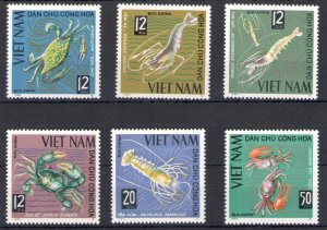 1965 North Vietnam - Yvert #442-47 - Crustaceans - 6 Values - MNH**