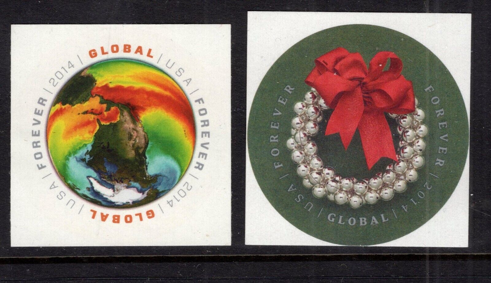U.S. 4893a, 4936a Imperforate Global stamps EXTRA FINE Never