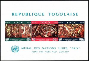 Togo C78a sheet,MNH.Michel Bl.30. UN 1967.Mural by Jose Vela Zanetti.