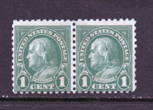 Scott # 581 unused OG  MNH  pair